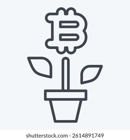 Icon Bitcoin Farm. related to Cryptocurrency symbol. line style