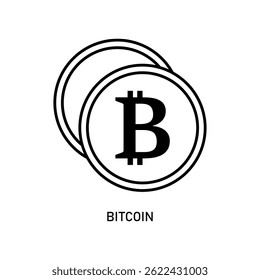 Icon a bitcoin, isolated against a clean background.