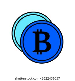 Icono de un bitcoin, aislado contra un fondo limpio.