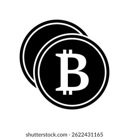 Icono de un bitcoin, aislado contra un fondo limpio.