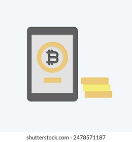 Icon Bitcoin Payment. related to Cryptography symbol. flat style. simple design illustration