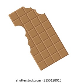 Ikone mit bitter Milchschokolade. Einzige Vektorgrafik. Flacher Vektor. Süßes Essen. Vektorgrafik. Stockbild. 
