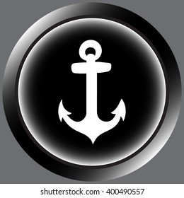 Icon black anchor