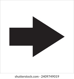 Icon black arrow direction on a white background. Modern simple arrows. Vector illustration.