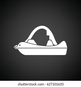 icon. Black background with white. Vector illustration.