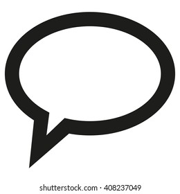Icon  of black bubble dialog. Vector illustration