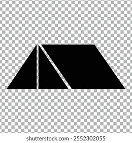 ícone preto acampamento ilustrador vetor é tão legal