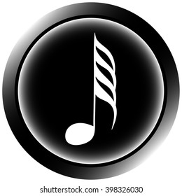 Icon black fifth note
