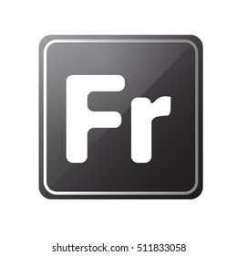 icon Black Friday. black square with white letters