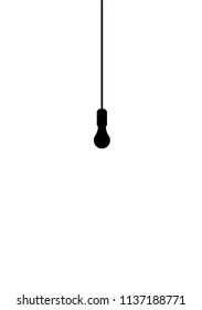 Icon Black Lamp and Lighting on the wall Background Illustration