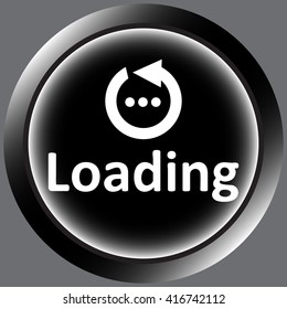 Icon black loading and sigh