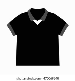 icon black men's shirt. Template for design and decoration. vector illustration.