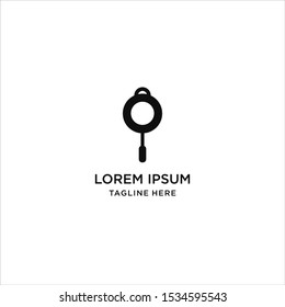 Icon Black Pan, Vector Design Logo