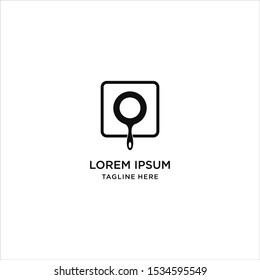 Icon Black Pan, Vector Design Logo
