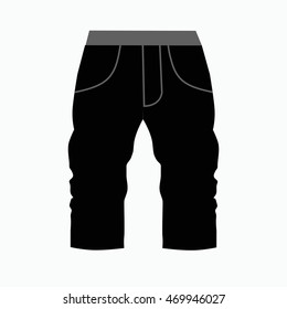 icon: black pants for boy. Template for design and decoration. vector illustration.