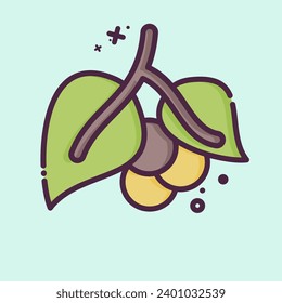 Icon Black Pepper. related to Herbs and Spices symbol. MBE style. simple design editable. simple illustration
