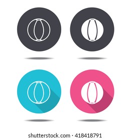 icon black pink and blue beach ball vector design