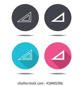 icon black pink and blue square triangle vector design