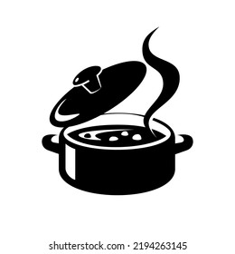 Icon black pot image vector.