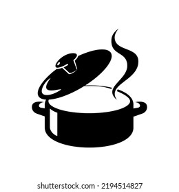Vector de imagen de la olla negra del icono.