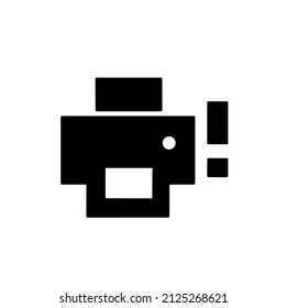 icon black printer symbol phone vector