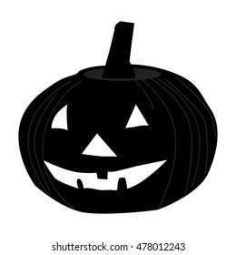icon black pumpkin halloween. pattern for decoration or design. Vector illustration