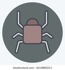 Icon Black. related to Insects symbol. color mate style. design editable