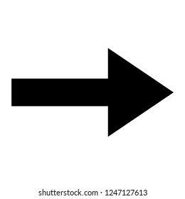 Icon black right arrow on a white background
