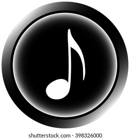 Icon black second note