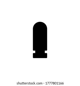 Symbol auf schwarzem Schild, Symbol auf schwarz-weißem Hintergrund, gefüllt