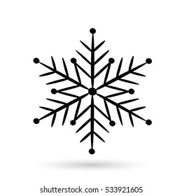 Icon black snowflake on a white background