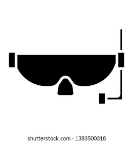 Icon of black solid diving goggles