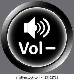 Icon black volume minus