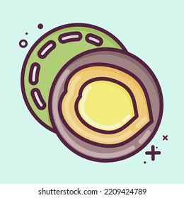 Icon Black Walnut. suitable for Nuts symbol. MBE style. simple design editable. design template vector. simple illustration