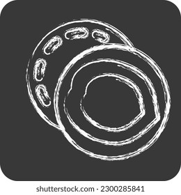 Icon Black Walnut. suitable for Nuts symbol. chalk Style. simple design editable. design template vector. simple illustration