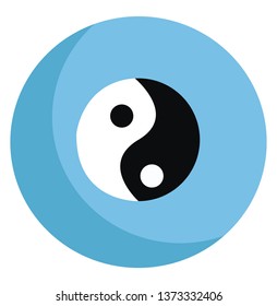 Icono de diseño blanco y negro con esferas pequeñas de dos diagonales inscritas en un dibujo o ilustración de color vectorial de círculo grande 