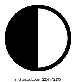 Icon black and white picture mode, day night mode toggle