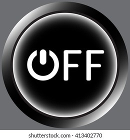 Icon black word off