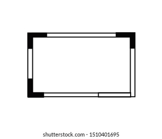 icon blackboard with image vector