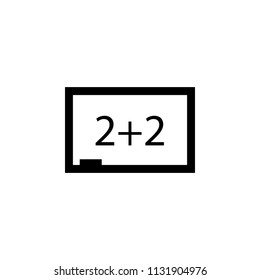 The icon of blackboard. Simple flat icon illustration of blackboard for a website or mobile application on white background
