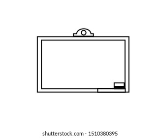 icon blackboard with vector image