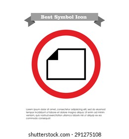 Icon of blank document with folded upper corner 