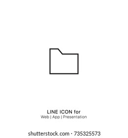 Icon blank folder graphic design single icon vector