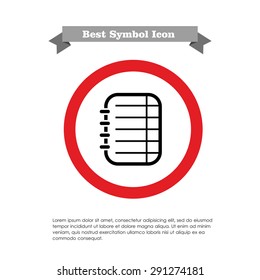 Icon of blank notepad page