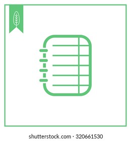 Icon of blank notepad page