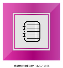 Icon of blank notepad page