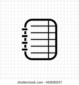 Icon of blank notepad page
