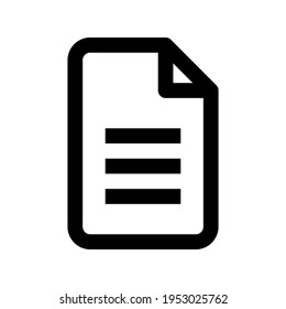 Icon Blank Page With Style Outline 
