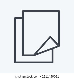 Icon Blank Paper. suitable for Paint Art Tools symbol. line style. simple design editable. design template vector. simple illustration