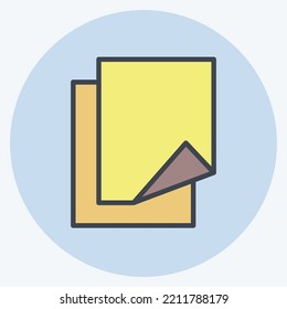 Icon Blank Paper. suitable for Paint Art Tools symbol. color mate style. simple design editable. design template vector. simple illustration